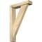 Ekena Millwork Traditional Block Rough Sawn Bracket w/ Offset Brace, Douglas Fir, 4"W x 16"D x 24"H BKT0402X16X24TRA05RDF - alternate 1